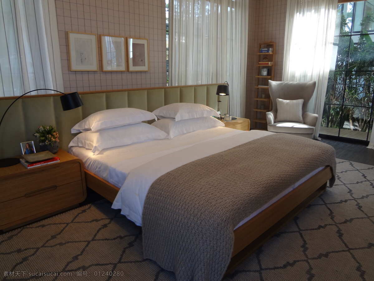 卧室 卧具 床榻 家具 家居 室内装修 装饰 装修 建筑园林 室内摄影