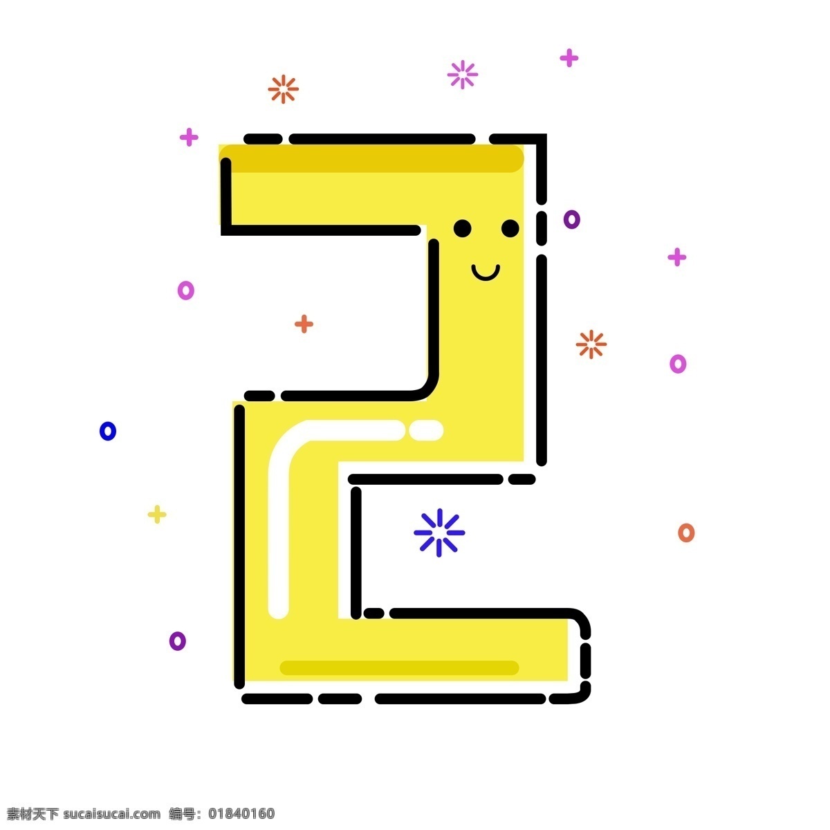 mbe 风格 可爱 数字 笑脸 装饰 图案 免 扣 元素 mbe风格 数字2 可爱数字 mbe数字 mbe2