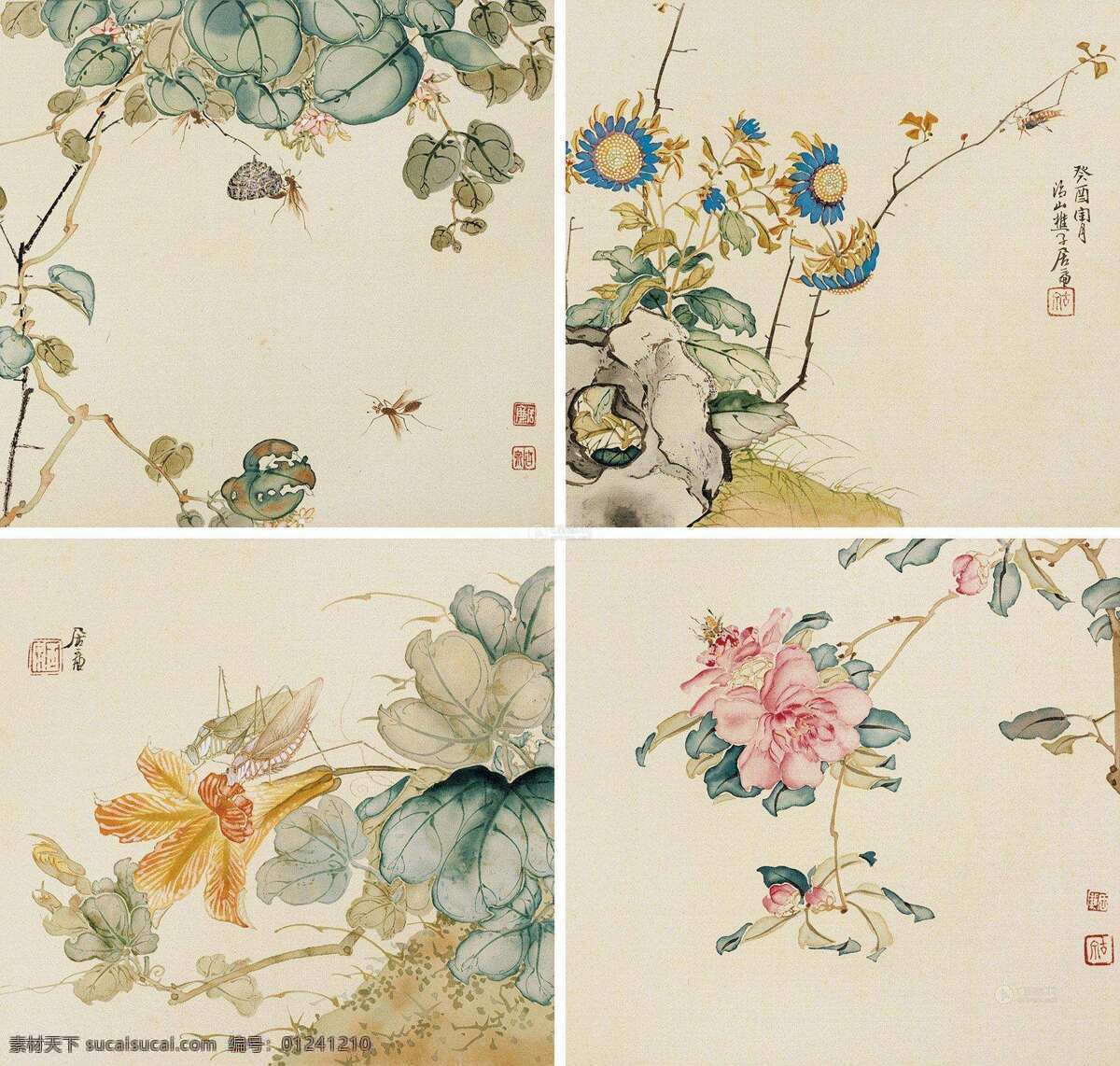 花鸟画 花卉 工笔画 中国画 古画 文化艺术 绘画书法