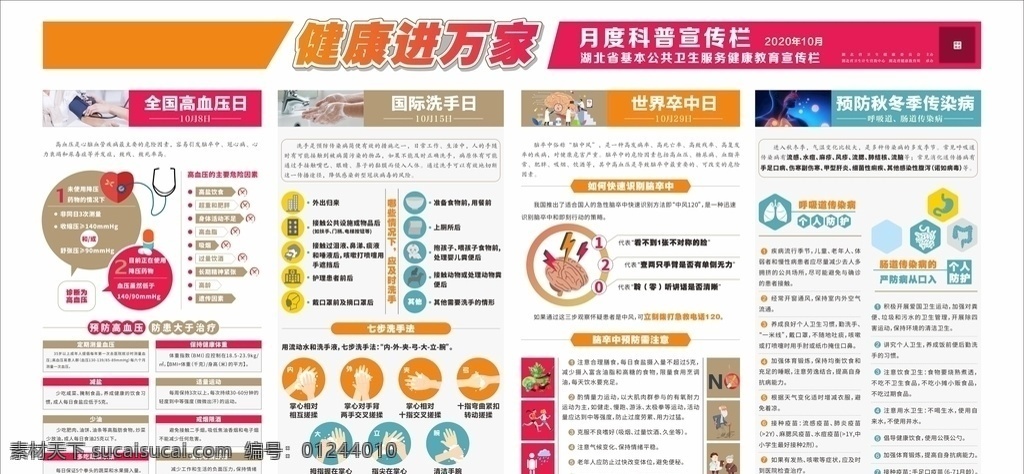 2020 年 月 武汉 健康 进 万家 教育 宣传 生活百科 公益
