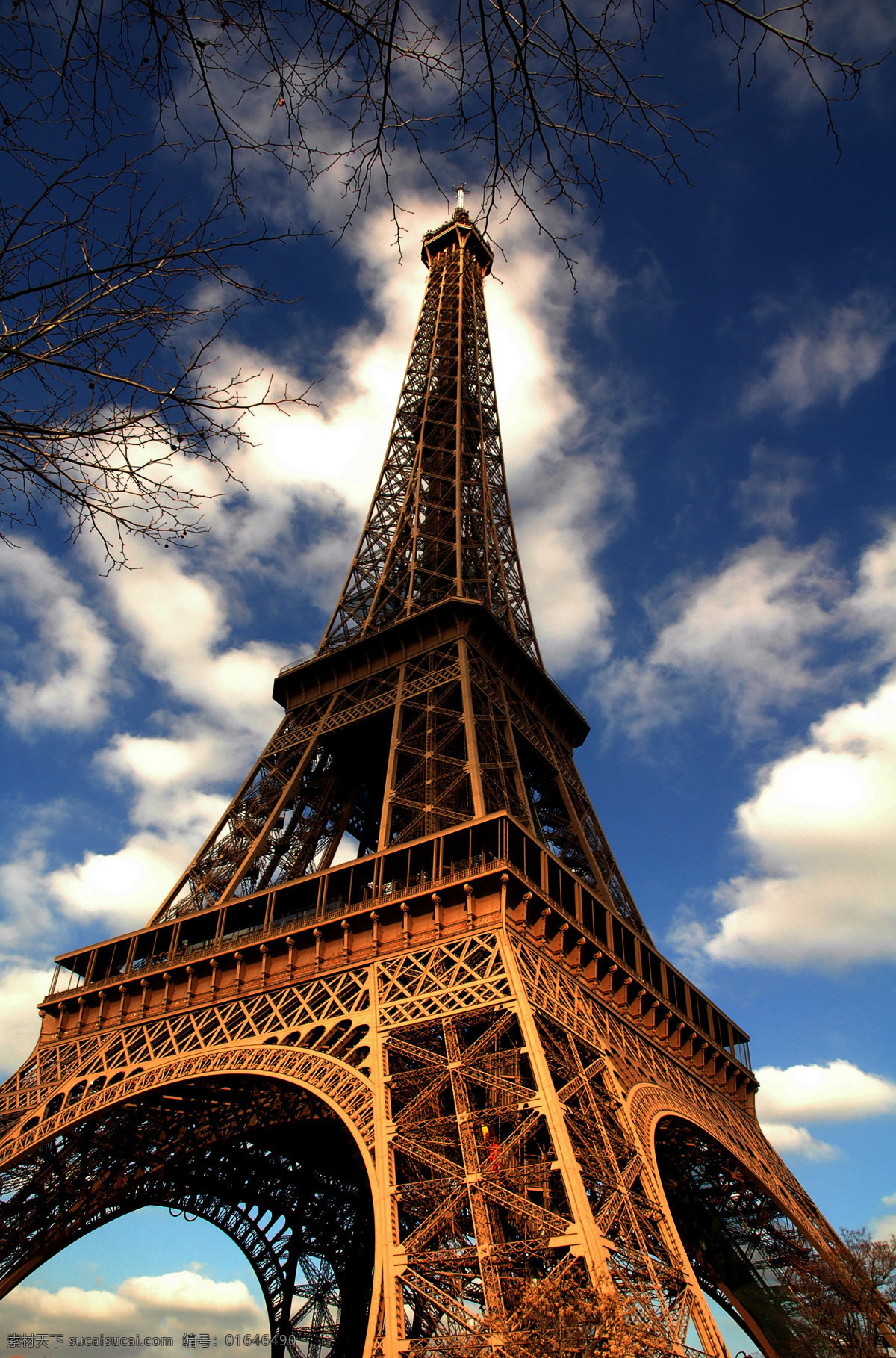 法国 巴黎 艾菲尔铁塔 著名建筑 名胜古迹 自然景观 黑色