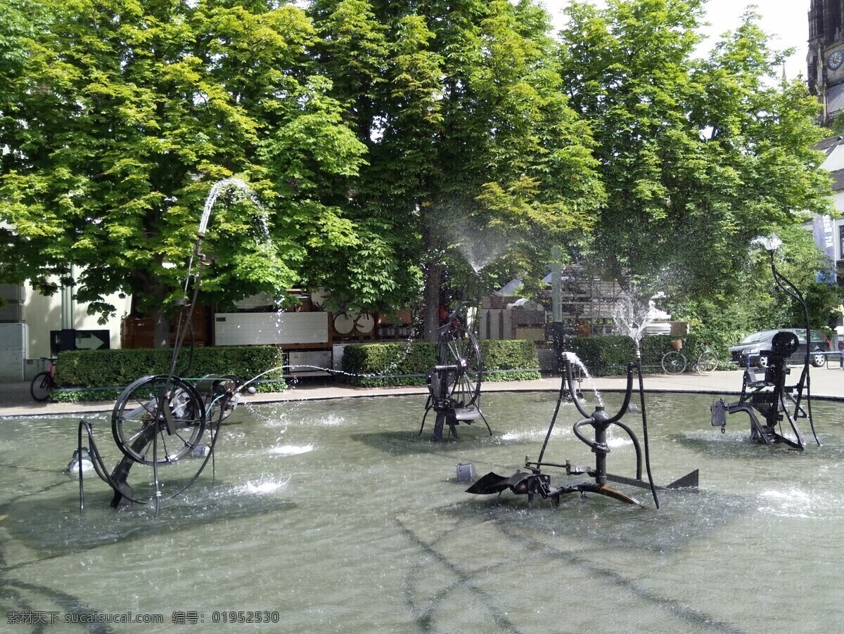 丁 格利 机械 喷泉 机械喷泉 丁格利喷泉 瑞士 巴塞尔 旅游摄影 国外旅游