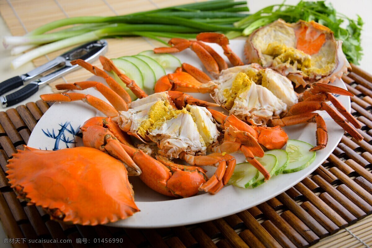 清蒸膏蟹 阿拉斯加蟹 和乐蟹 螃蟹 膏蟹 海鲜 美食 高清菜谱用图 餐饮美食 传统美食