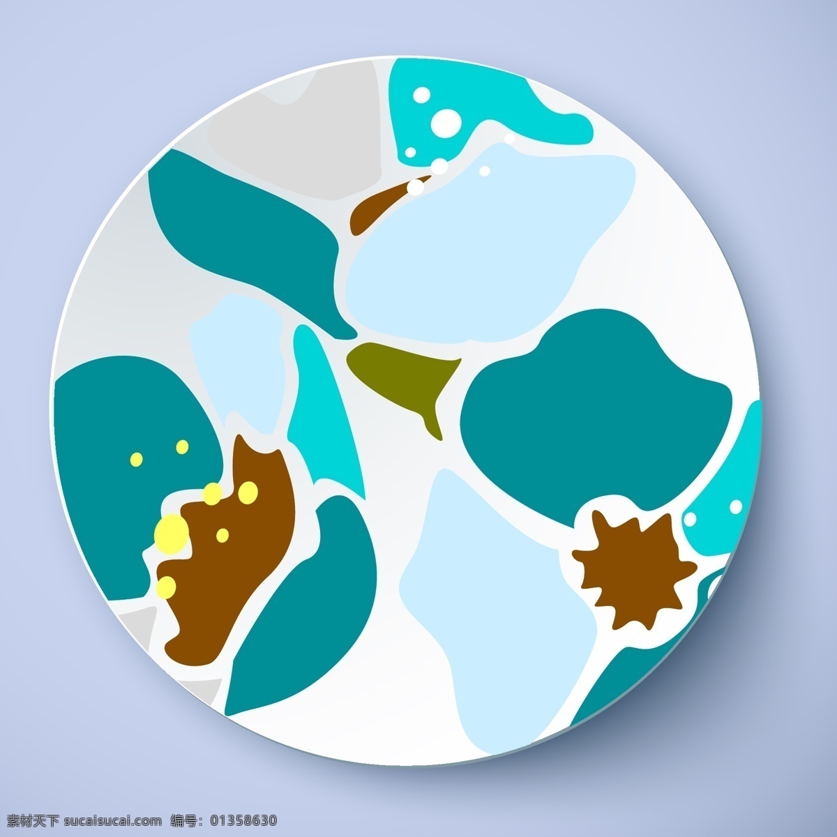 盘子 花纹 抽象 图案 瓷盘 蓝色调 矢量图 抽象图案设计 盘子花纹 其他矢量图