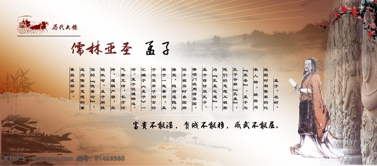 5儒林亚圣 孟子 儒学文化 历代大儒 儒家思想 宣传栏 文化艺术