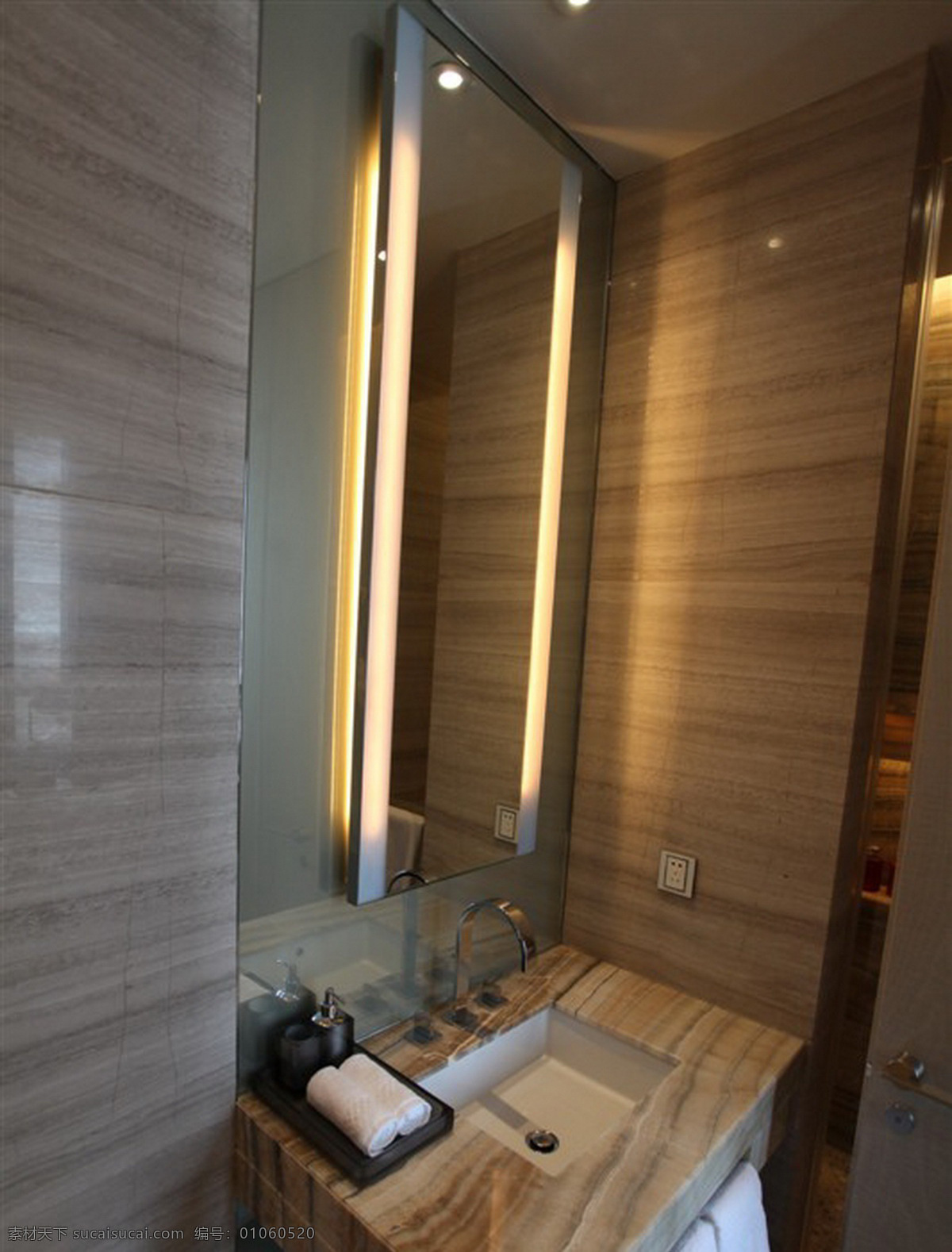 现代 简约 浴室 长方形 镜子 室内装修 效果图 木材 纹理 洗手台 浴室装修 卫生间装修 纹理背景墙