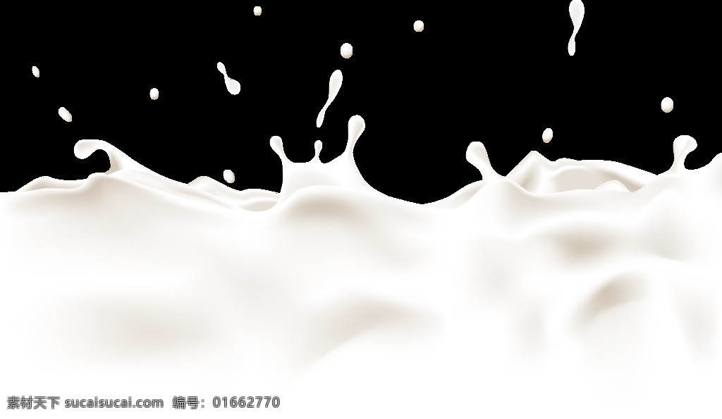 丝 滑 牛奶 飞溅 元素 手绘 丝滑 纯洁 免抠