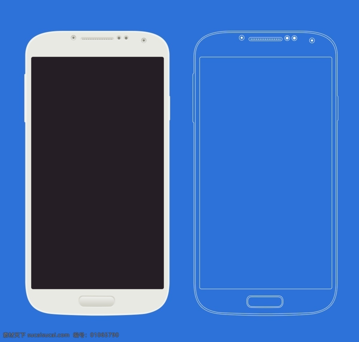 安卓 ui 线 框架图 galaxy s4 线框架图 ui设计 三星 模型 手机 psd素材 分层 源文件