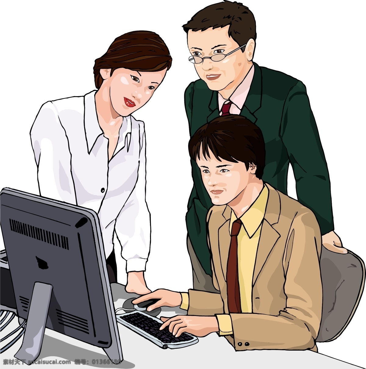 生意人 人 业务 人的载体 矢量图 矢量人物