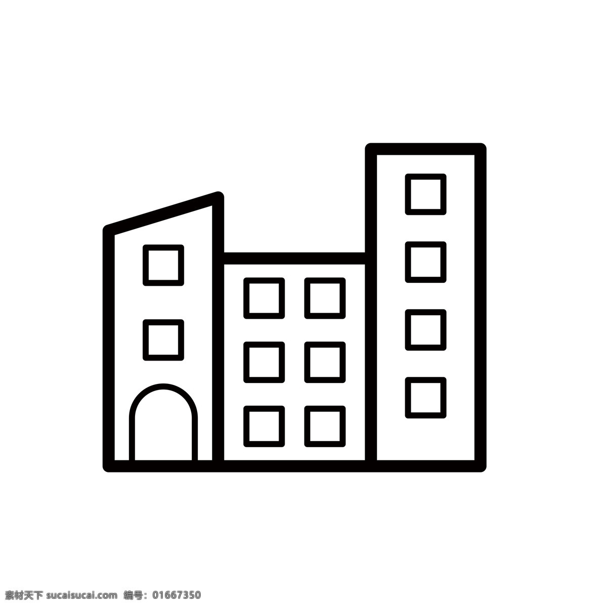 扁平化楼房 房屋 建筑 高楼 扁平化ui ui图标 手机图标 界面ui 网页ui h5图标