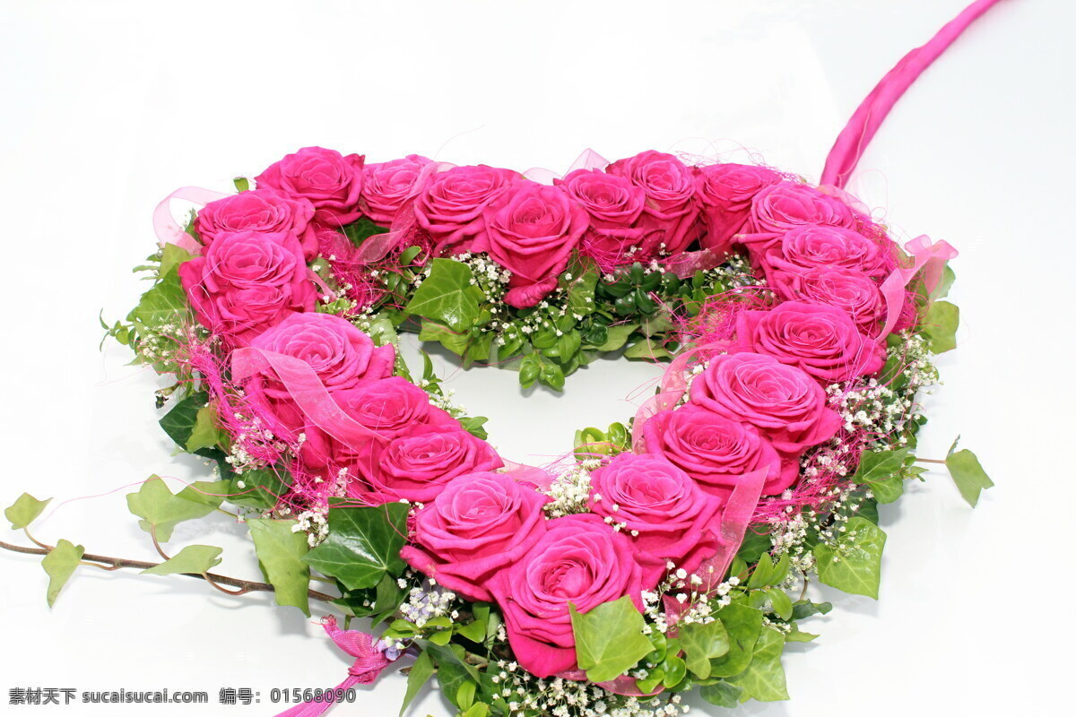 浪漫 心形 玫瑰 花环 唯美 唯美花朵