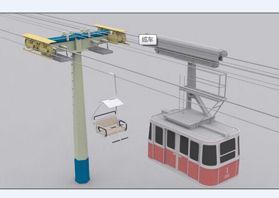 露天 缆车 模型 3d模型 露天缆车模型 封闭缆车 3d模型素材 其他3d模型