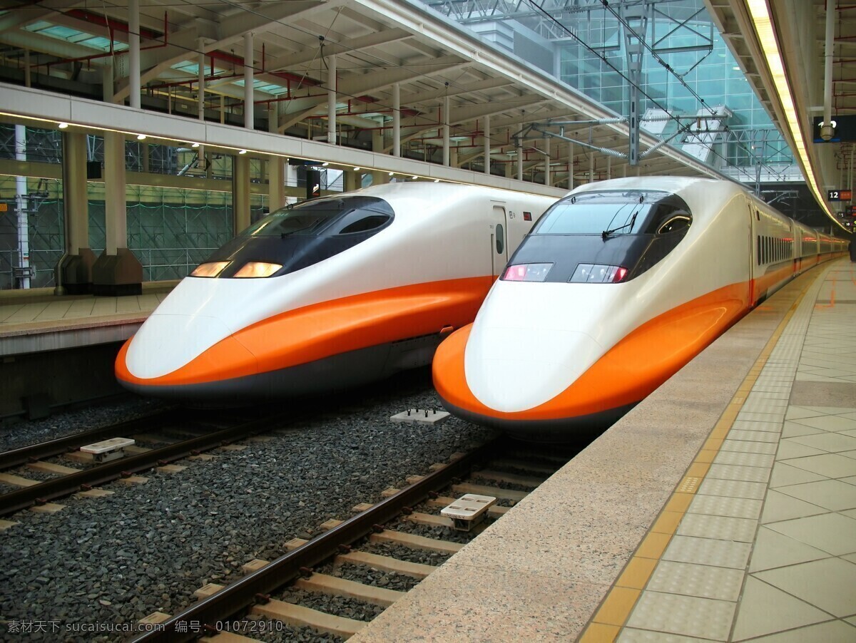 两 辆 并列 列车 火车 动车 汽车图片 现代科技
