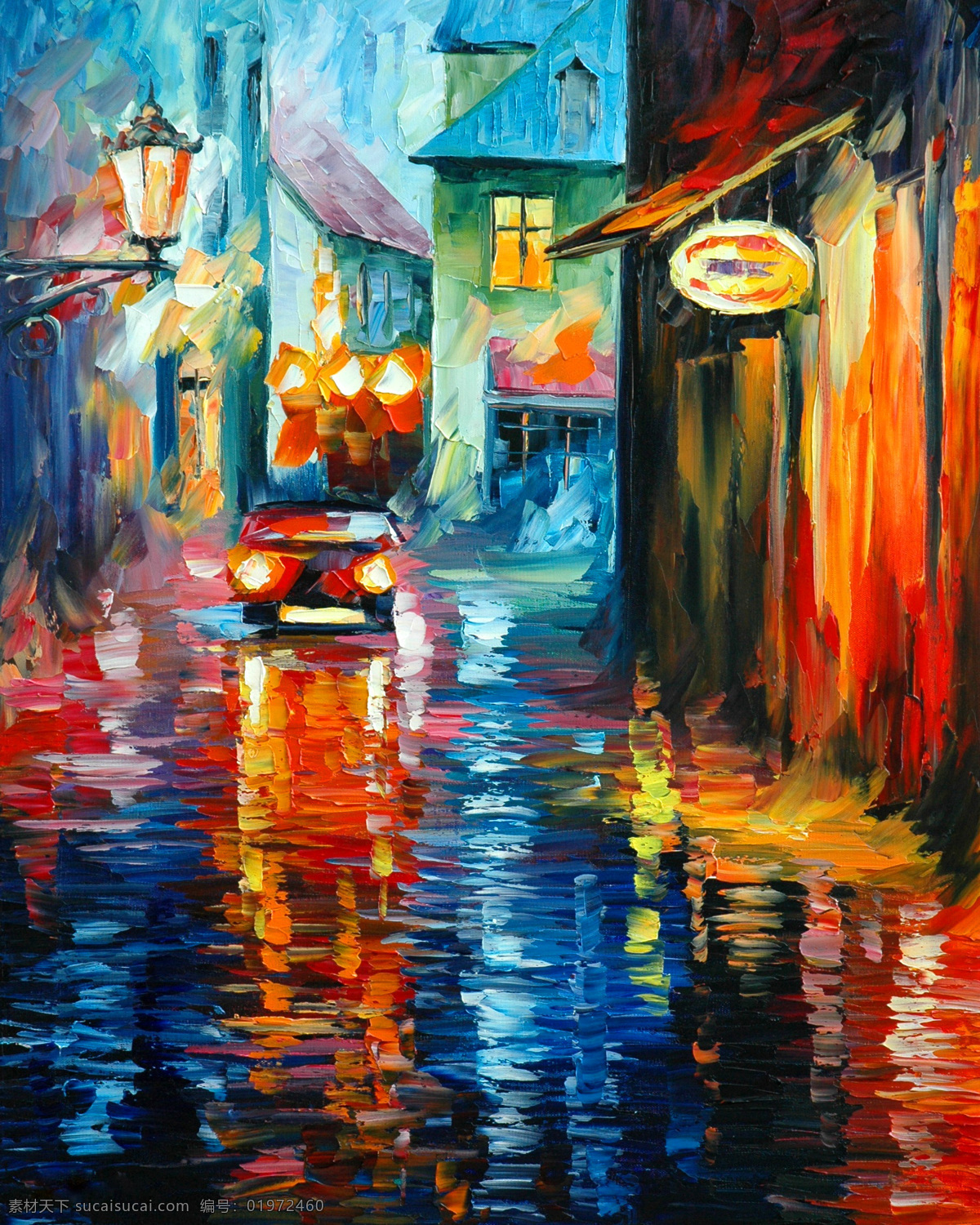 建筑 夜景 油画 名画 艺术 绘画 文化艺术 艺术品 世界名画 书画文字