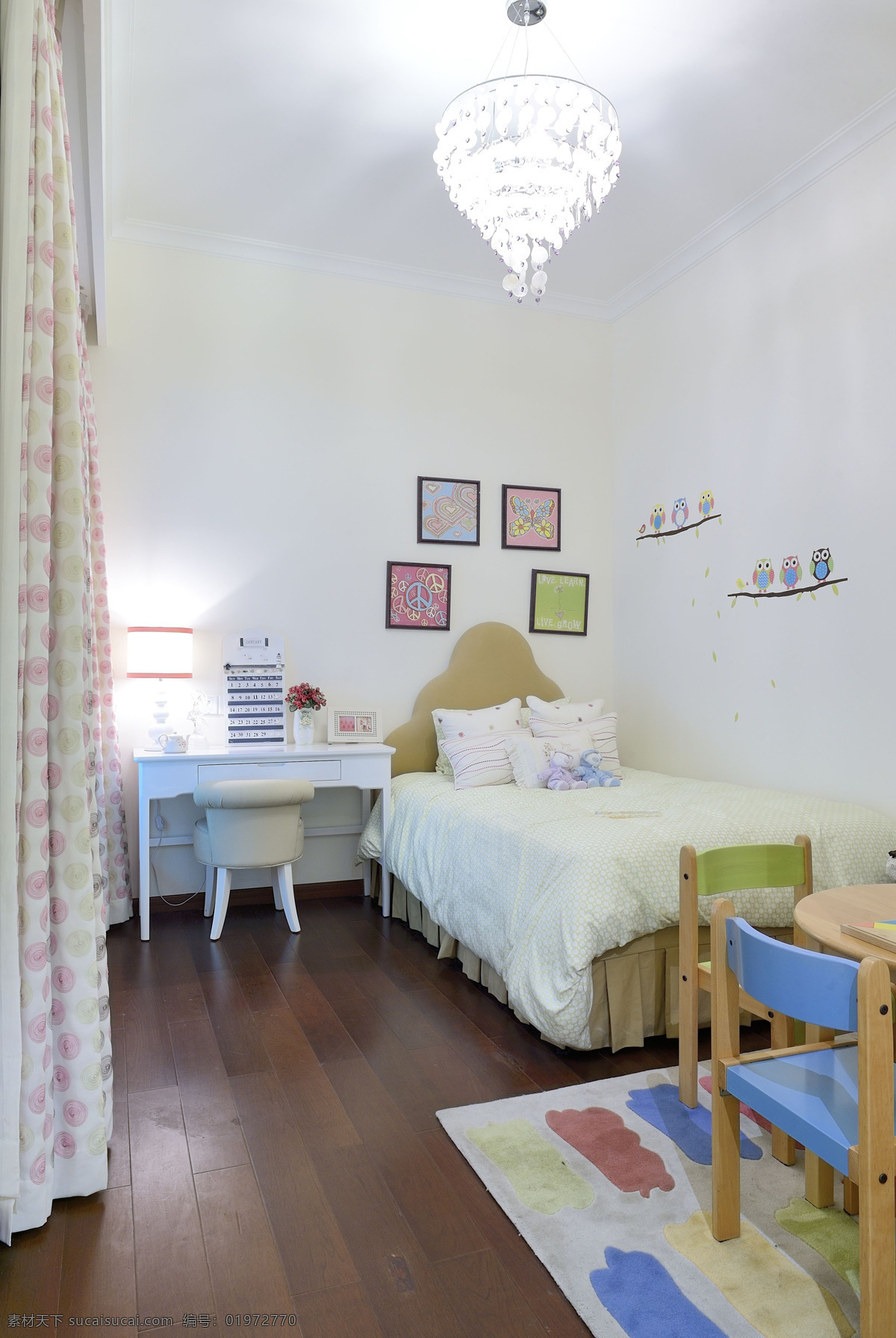 儿童 卧室 设计图 家居 家居生活 室内设计 装修 室内 家具 装修设计 环境设计 白色
