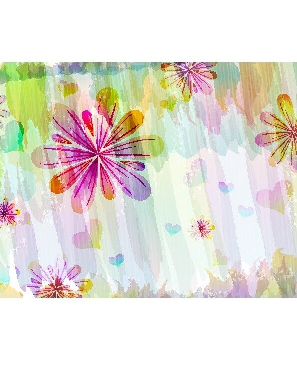 浪漫 花纹 背景 ai格式 抽象 花卉 模板 色彩 设计稿 素材元素 源文件 矢量图