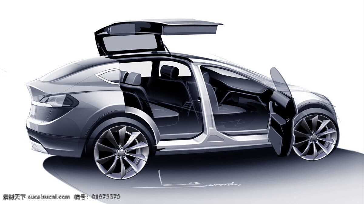 tesla 特斯拉 model x 2012 汽车 宽屏 商业大片 科技 环保 款型 豪华跑车 交通工具 现代科技