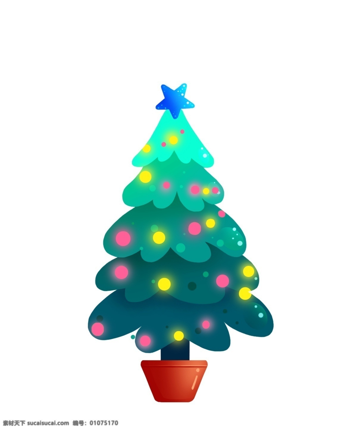 卡通 手绘 圣诞树 圣诞节 装饰 卡通树 平安夜 礼物 糖果 彩灯 可爱 树 手绘树 节日