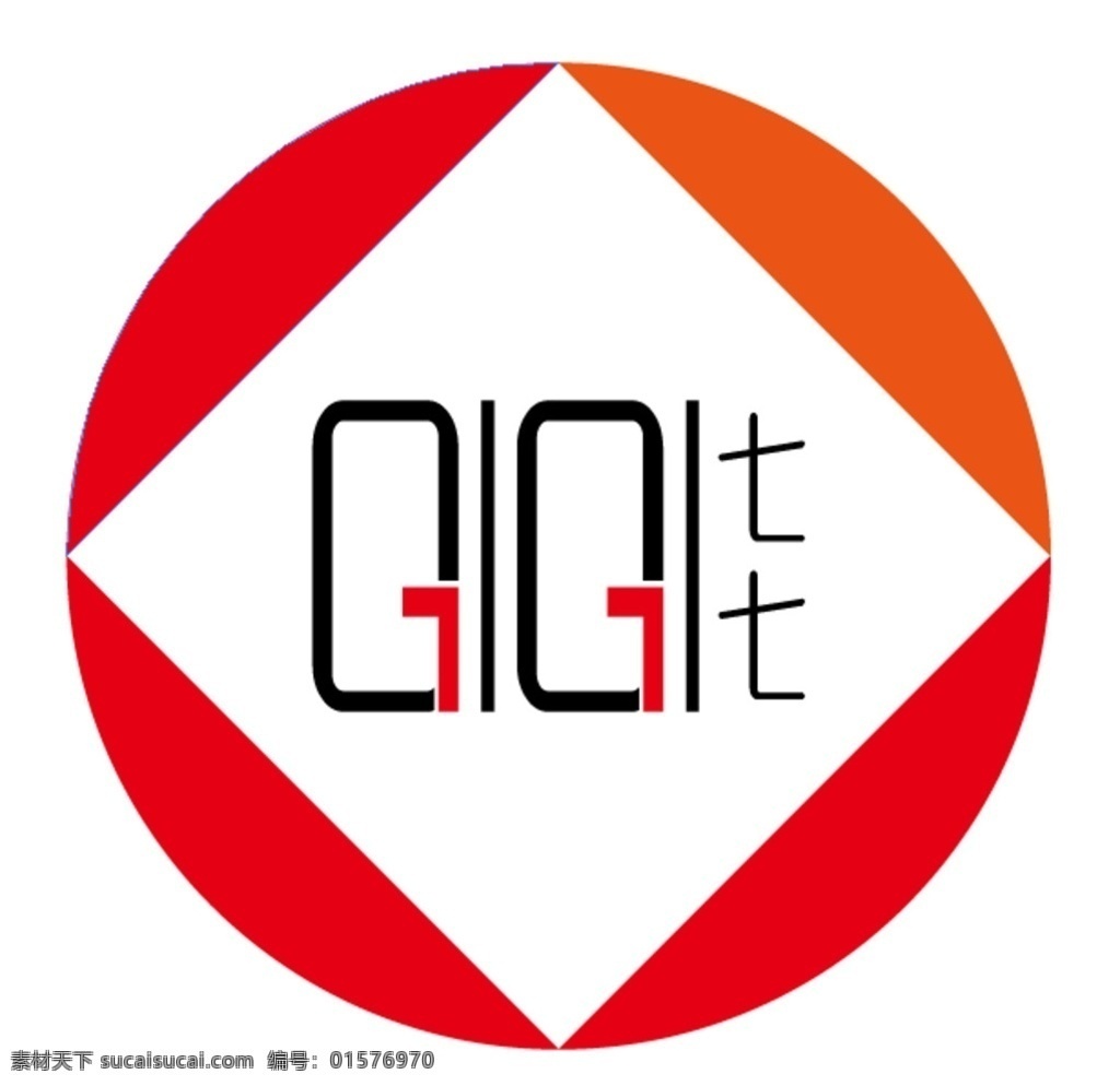 七七logo qiqi 七七 77 logo 红色 圆 标志图标 企业 标志