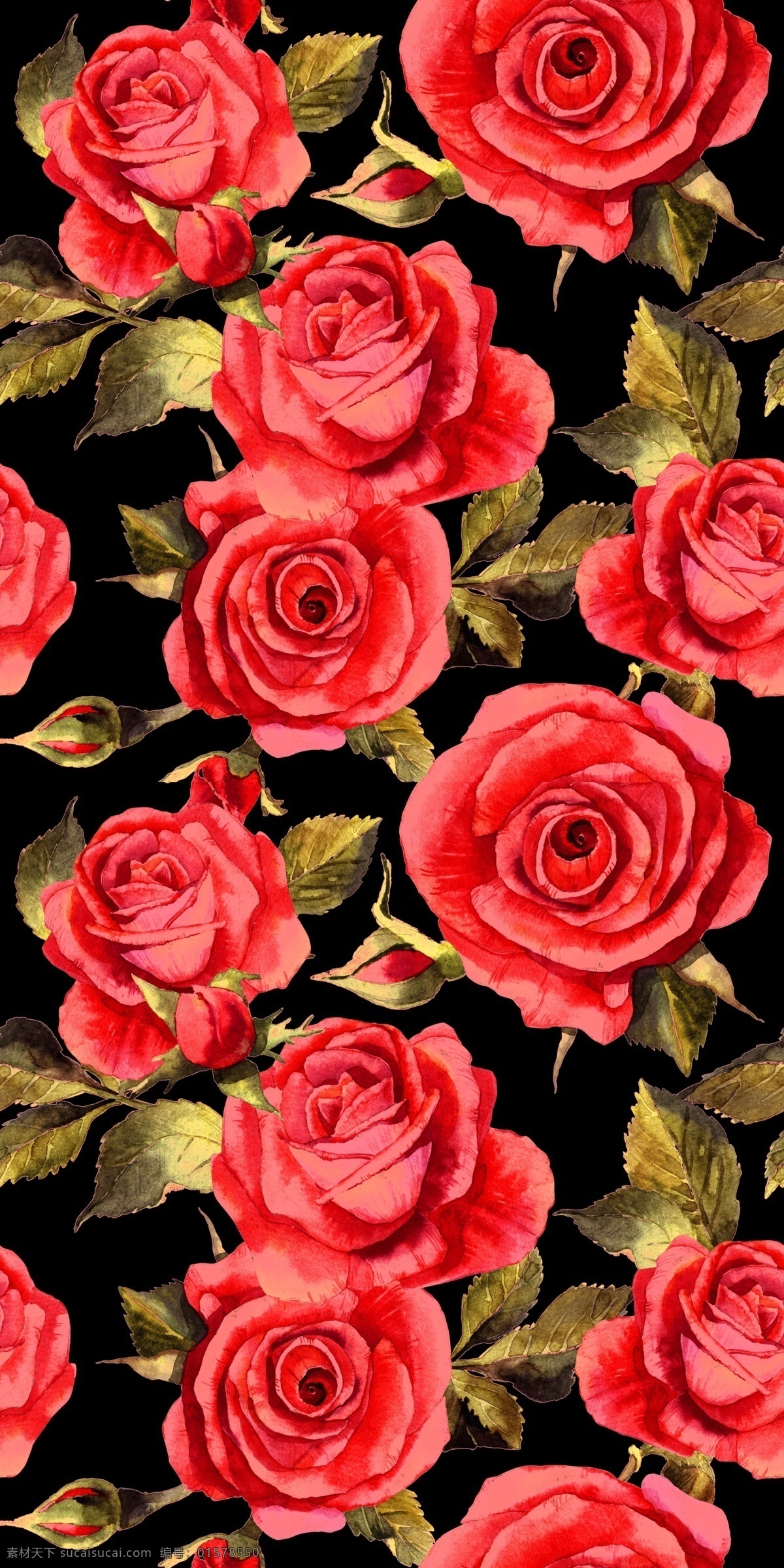 大玫瑰花 大红花 百花争艳 花朵儿 红白大花 花花 玫瑰花 精美 面料 图案 花型