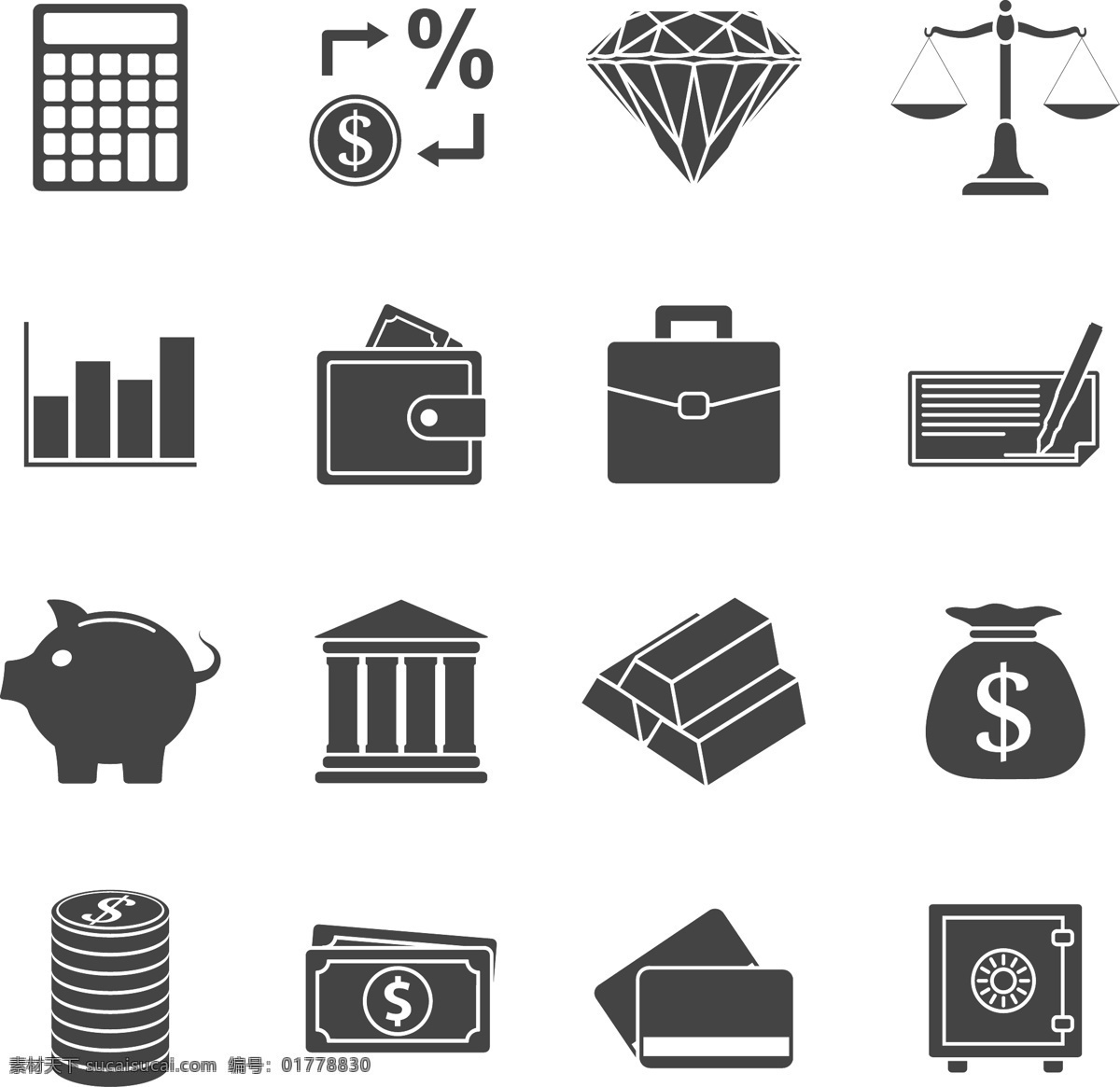 商务金融 股票 图表 货币符号 箭头 天平 金融 图标 标志 矢量 商业插画