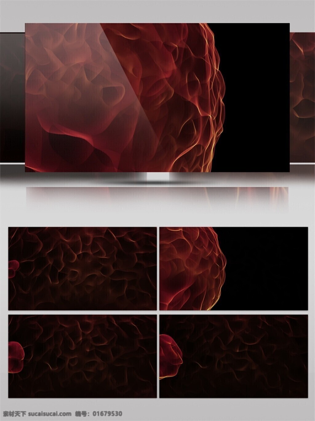 橙色 滚动 波纹 视频 3d视频素材 光特效素材 动感 光芒变换