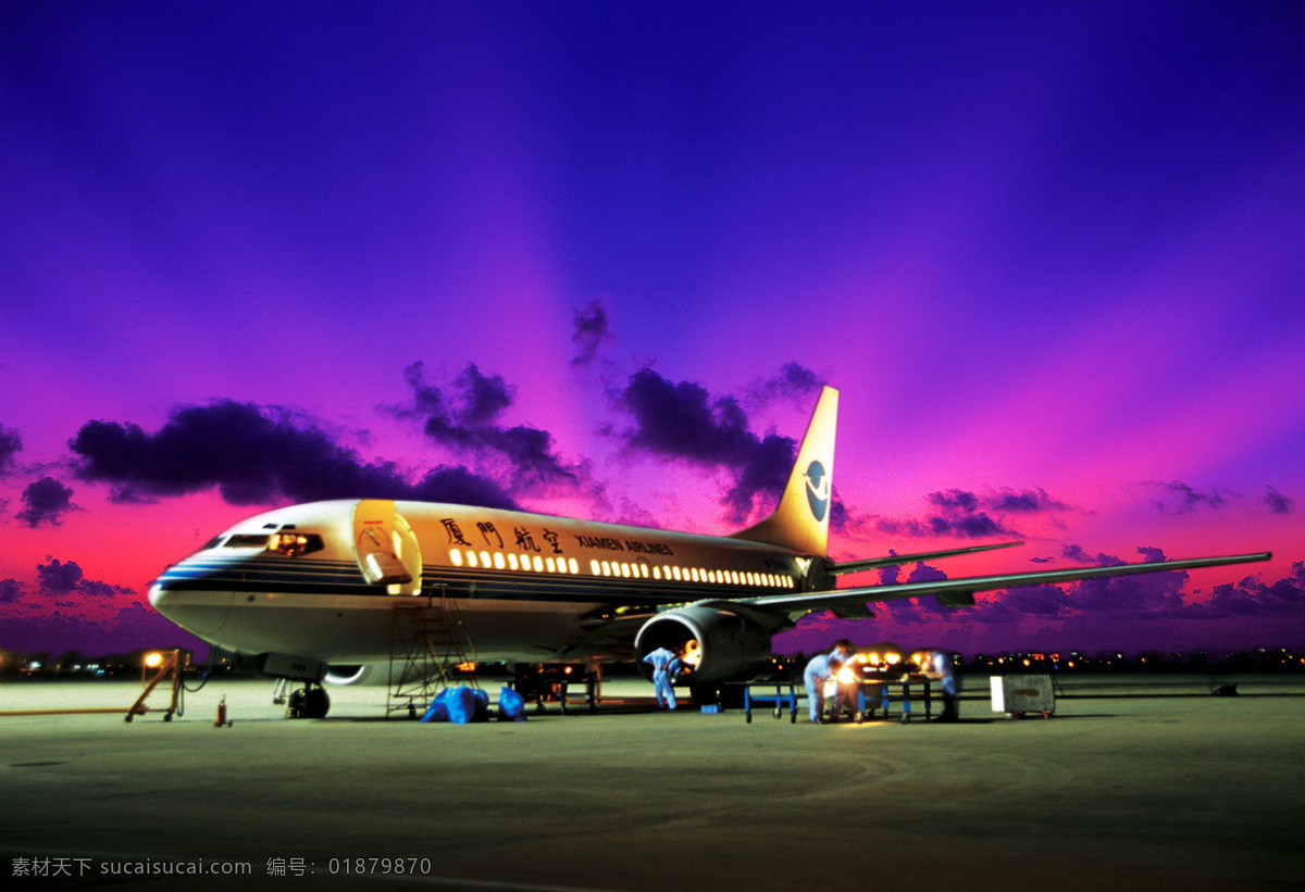 厦门航空 航空 飞机 现代科技 交通工具 摄影图库 300