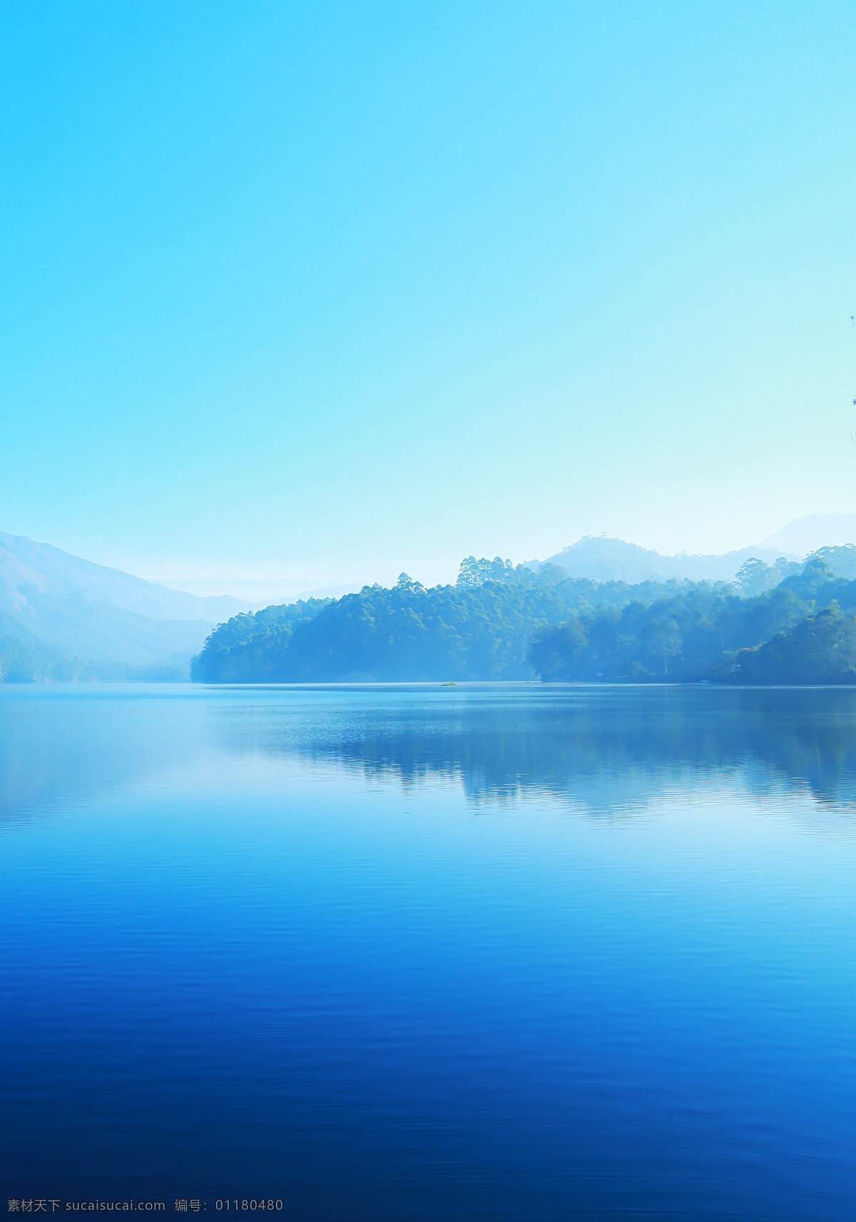 自然风景 蓝色风景 水光 倒影 波纹 山水风景 山峰 树林 蓝天 自然景观