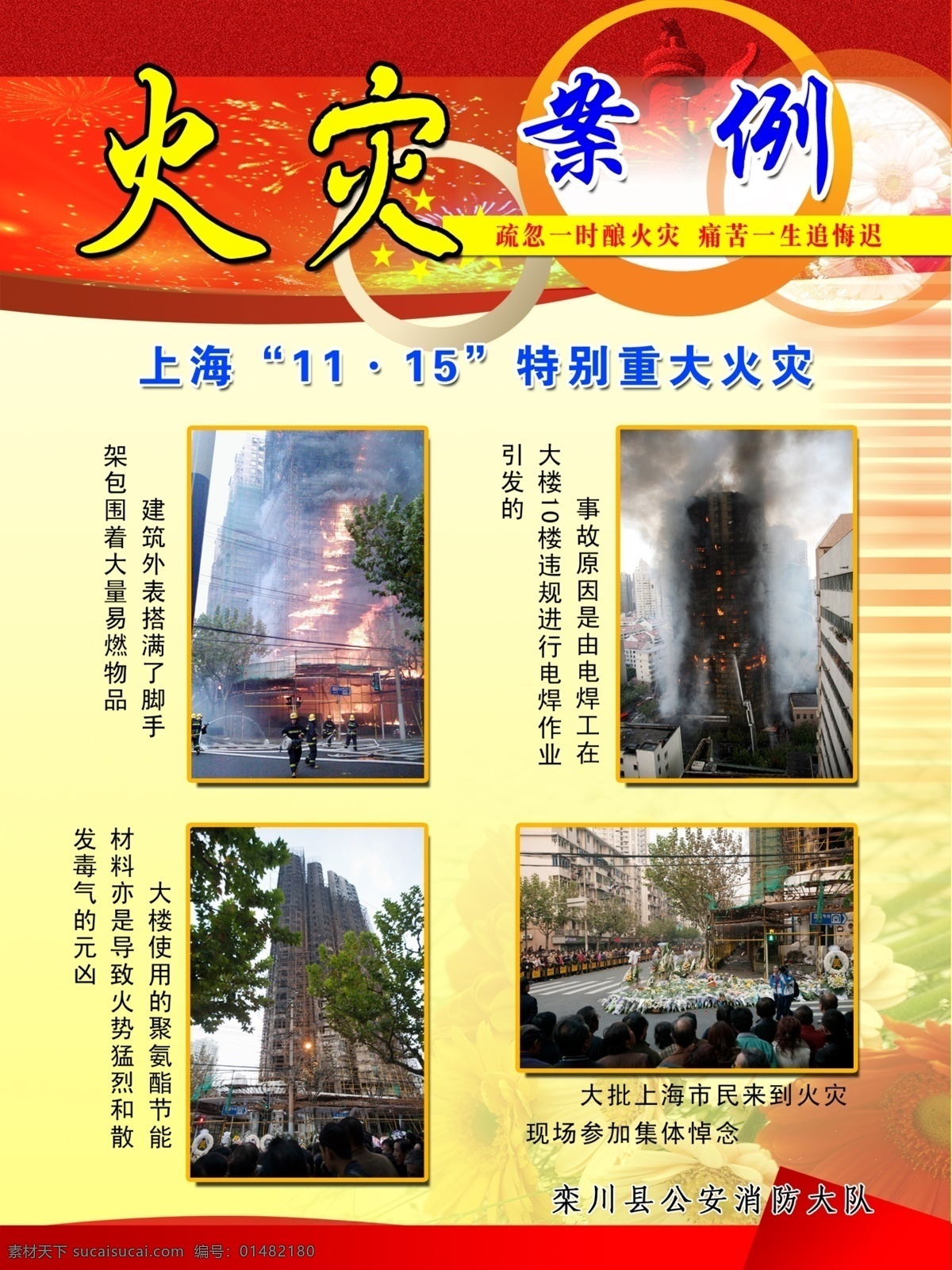安全事故 火灾案例版面 安全版面 分层 源文件