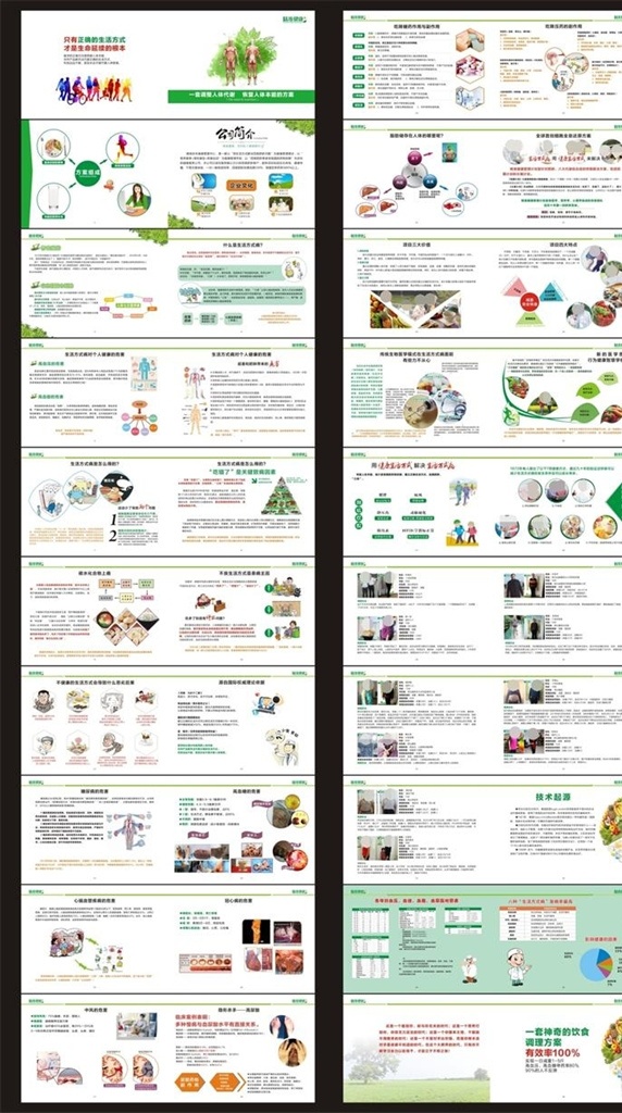健康中心画册 健康 画册 绿色 高血压 高血脂 三高 糖尿病 平面设计 画册设计