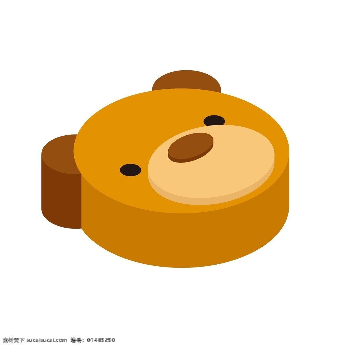 d 可爱 棕熊 头像 立体 图标 商用 元素 动物 熊 熊娃娃 等距 商标