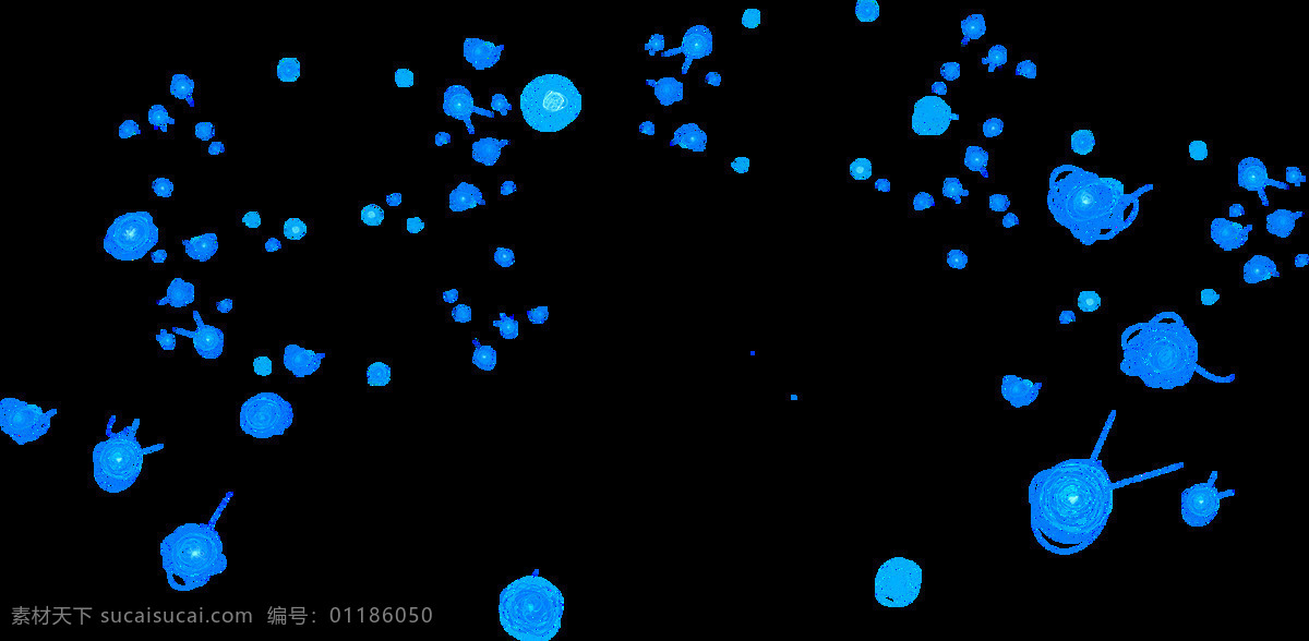 蓝色 粒子 装饰 元素 星光