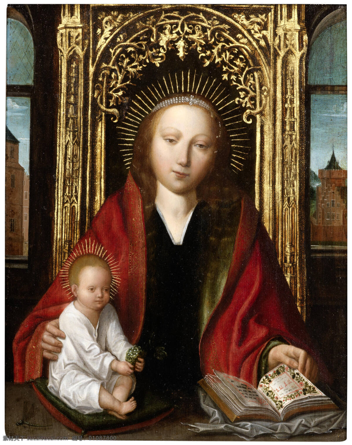 圣母玛丽娅 圣经故事 圣婴耶稣 基督教 宗教油画 古典油画 油画 文化艺术 绘画书法
