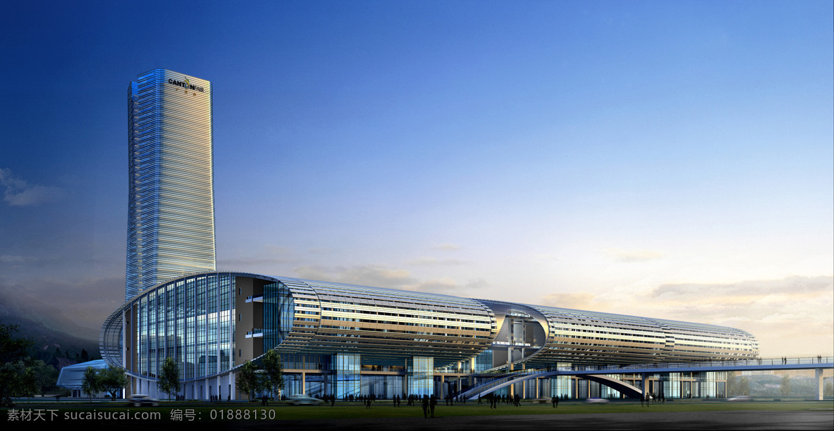 广交会 琶洲 会展 工程 三期扩建 建设 公共建筑 俯瞰 航拍 全景 3d设计 室外模型