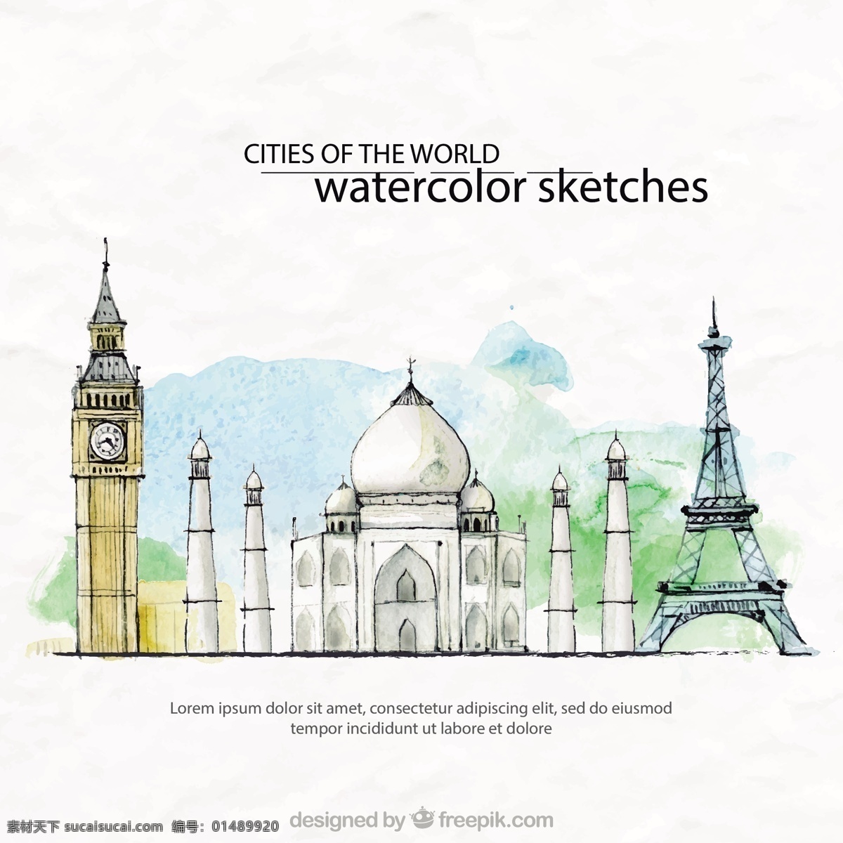 世界 上 手绘 城市 水彩 旅游 手 巴黎 印度 伦敦 建筑 假日 环球 镇 法国 埃菲尔铁塔 塔 国家 旅行 文化 绘制