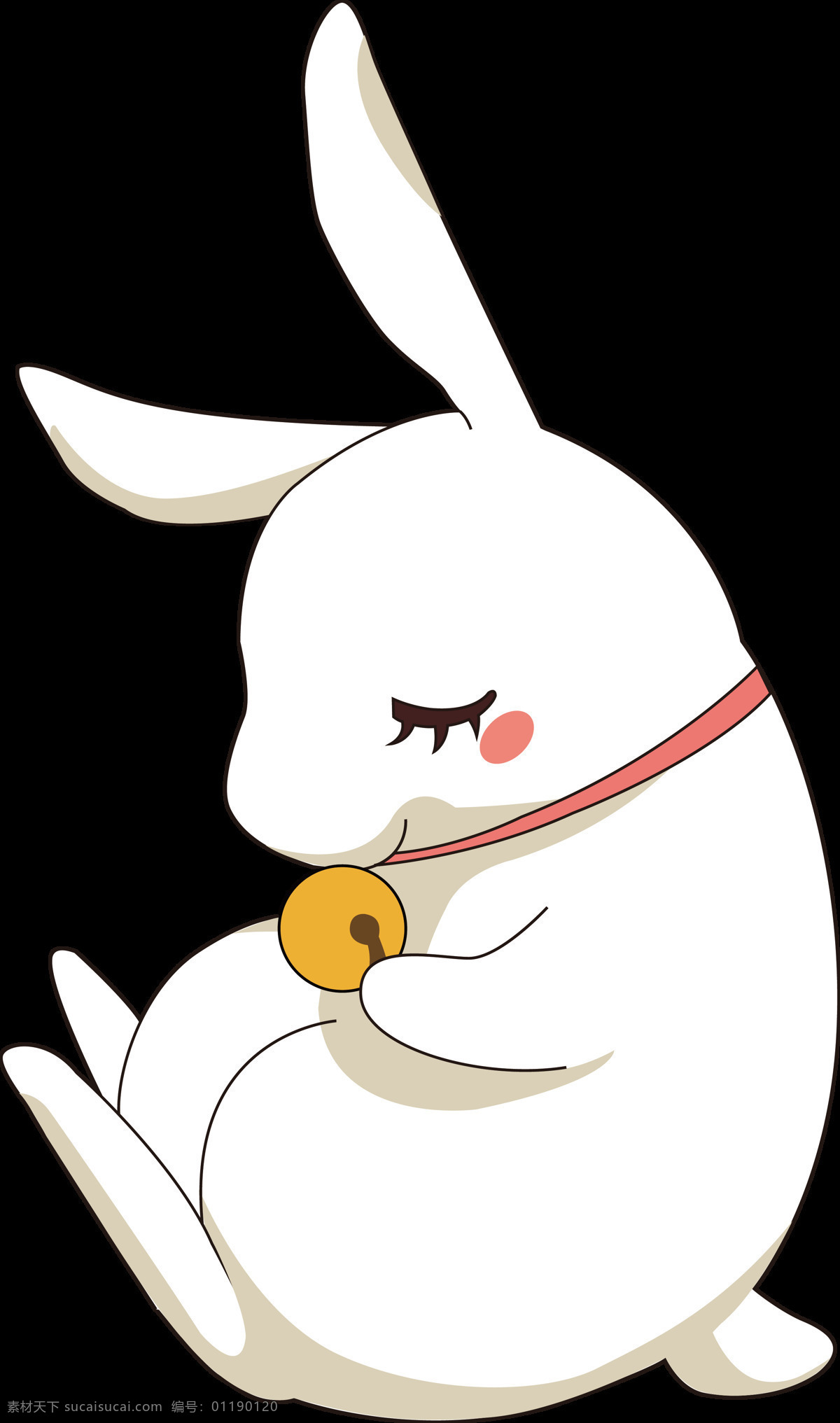 卡通 可爱 小 白兔 元素 童趣 动物 透明元素 png元素 免抠元素