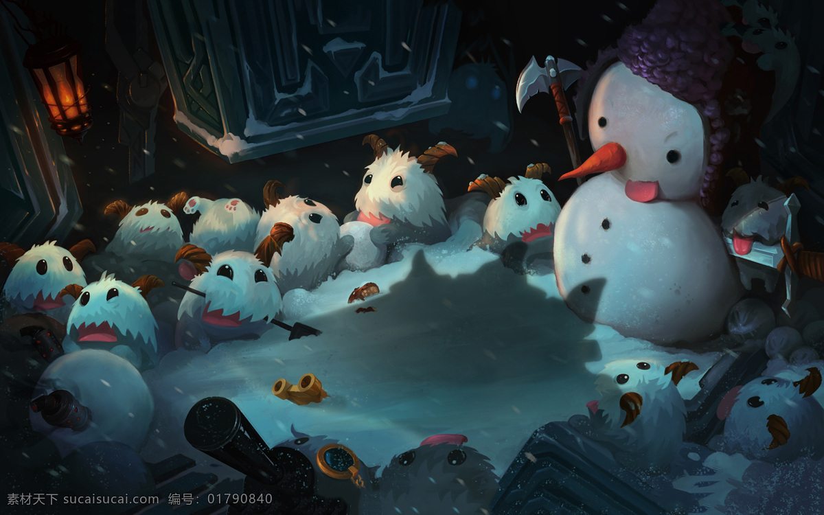 萌 哒 魄 罗 lol 冬天 雪人 英雄联盟 魂罗 acg 卡通 动漫 可爱