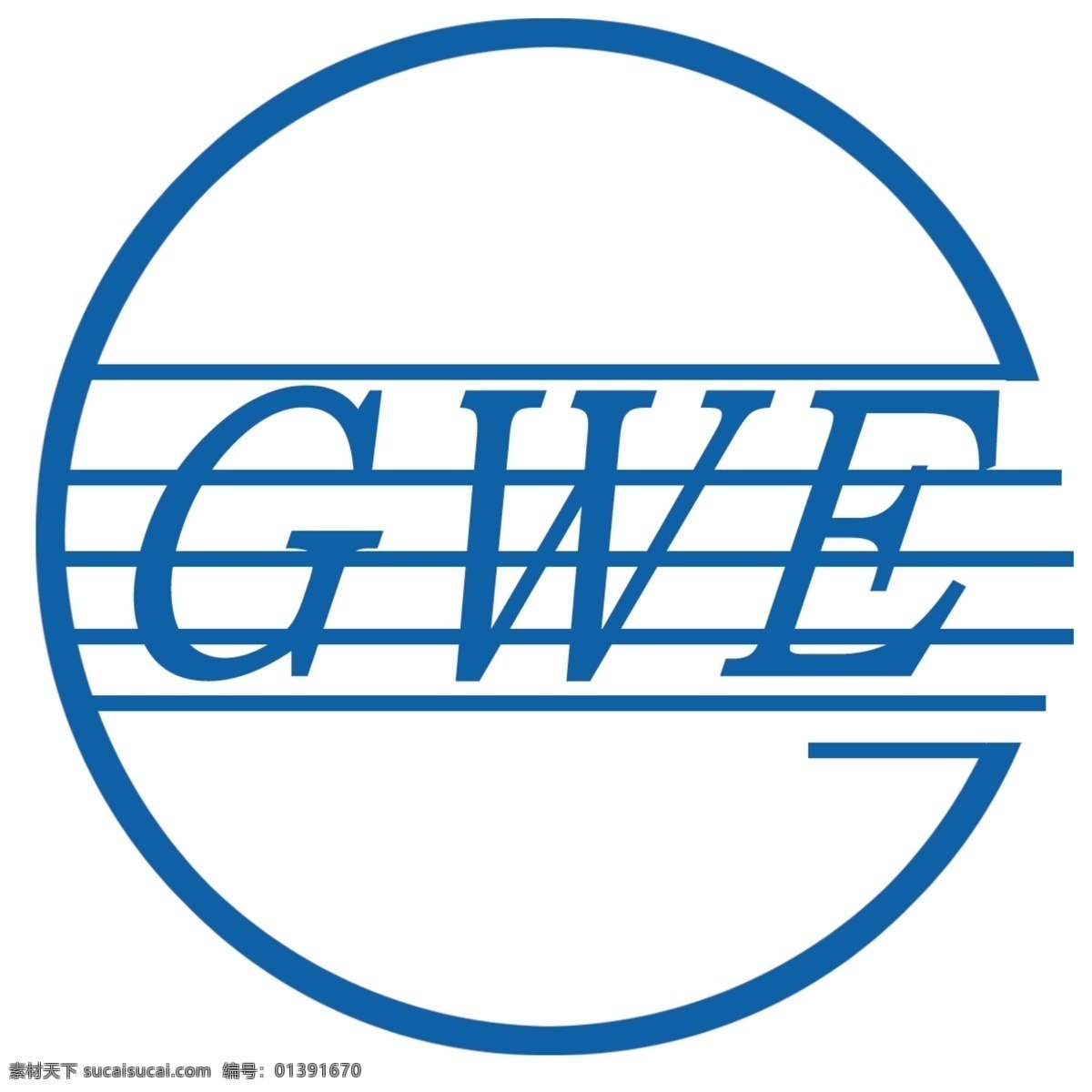 标志 园 长城电工 gwe 电标识 圆挂牌 logo设计