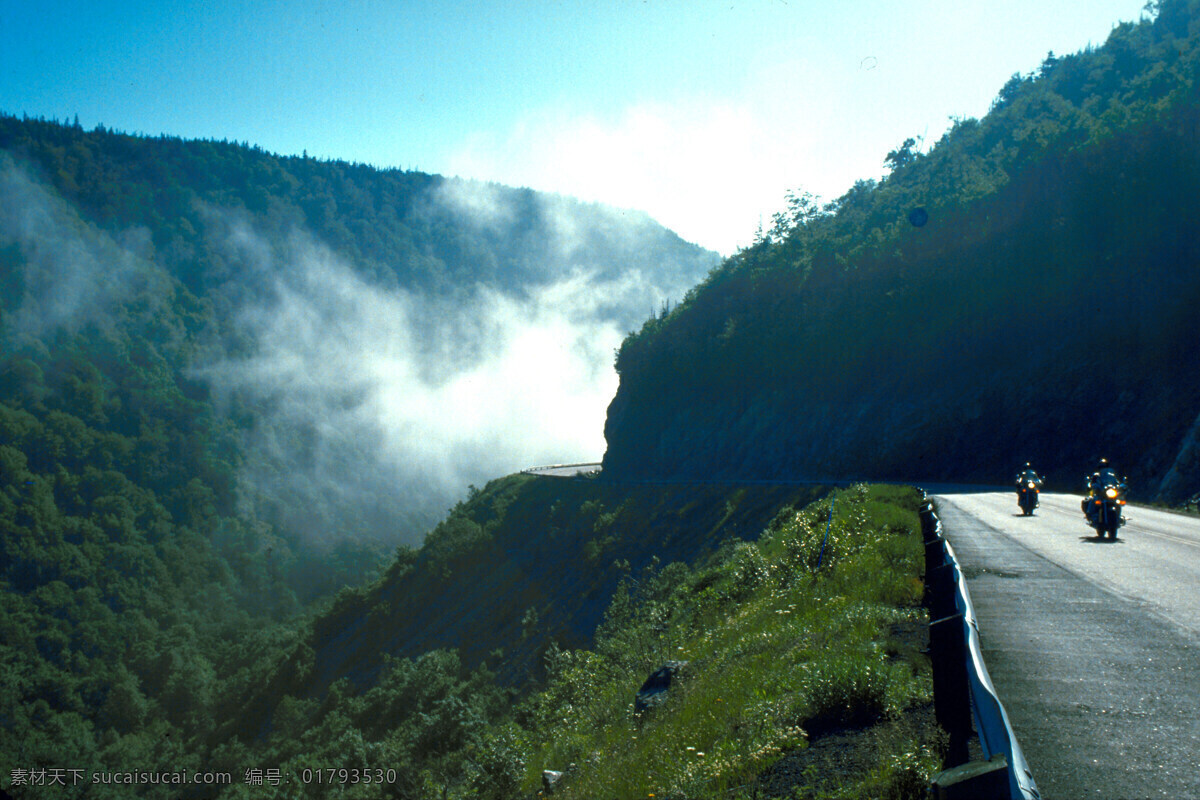 实拍 云雾 风景 图 道路 高山 公路 生活 旅游餐饮