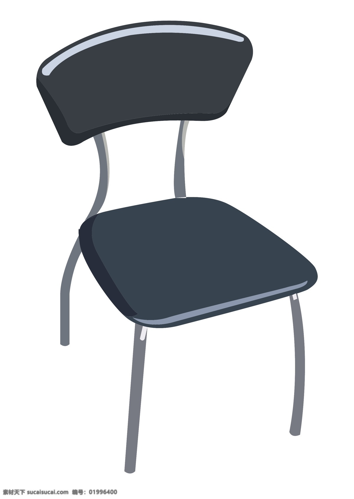 黑色 高档 靠背椅 插画 黑色的椅子 带靠背的椅子 黑色的板凳 时尚靠背椅 办公座椅 创意