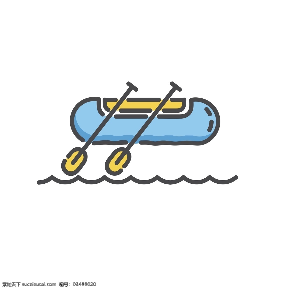 卡通皮划艇 皮划艇 水上运动 扁平化ui ui图标 手机图标 界面ui 网页ui h5图标