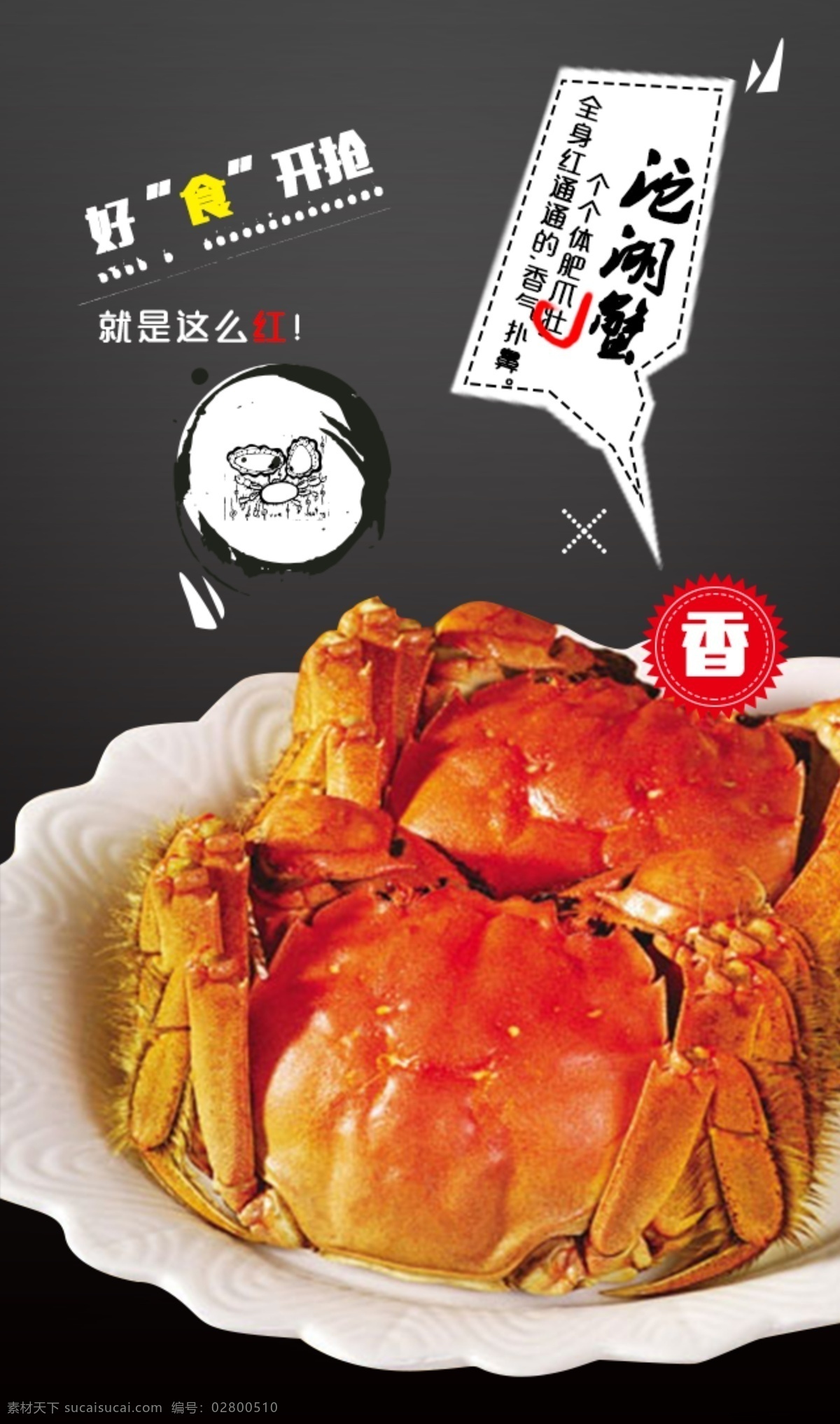 螃蟹 沱湖 食物 黑色