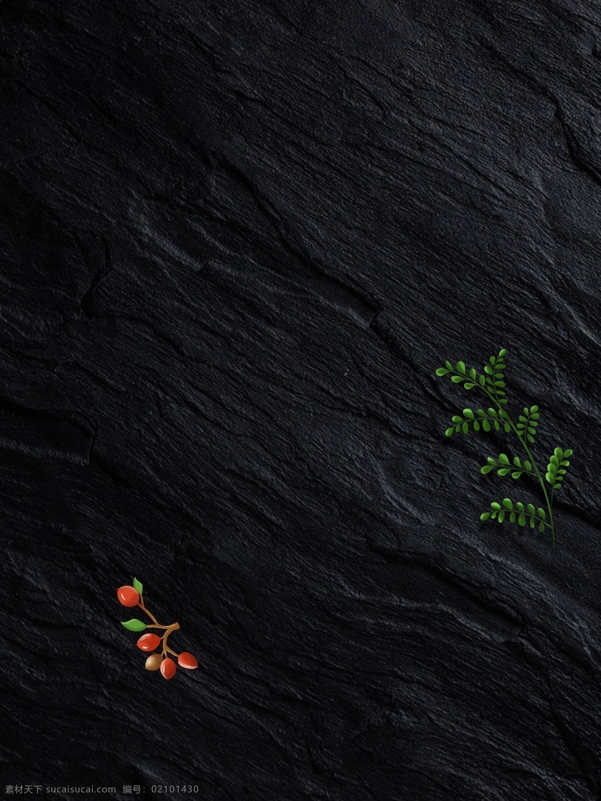 质感 黑色 磨砂 广告 背景 广告背景 植物 水果 手绘 果子