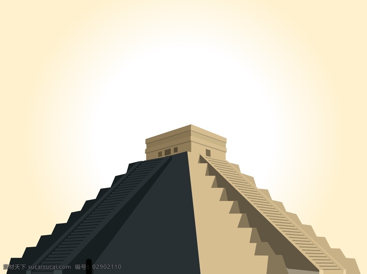 玛雅 金字塔 矢量 手绘玛雅 手绘金字塔 建筑 插图 墨西哥 历史 纪念碑 建筑矢量 环境设计 建筑设计