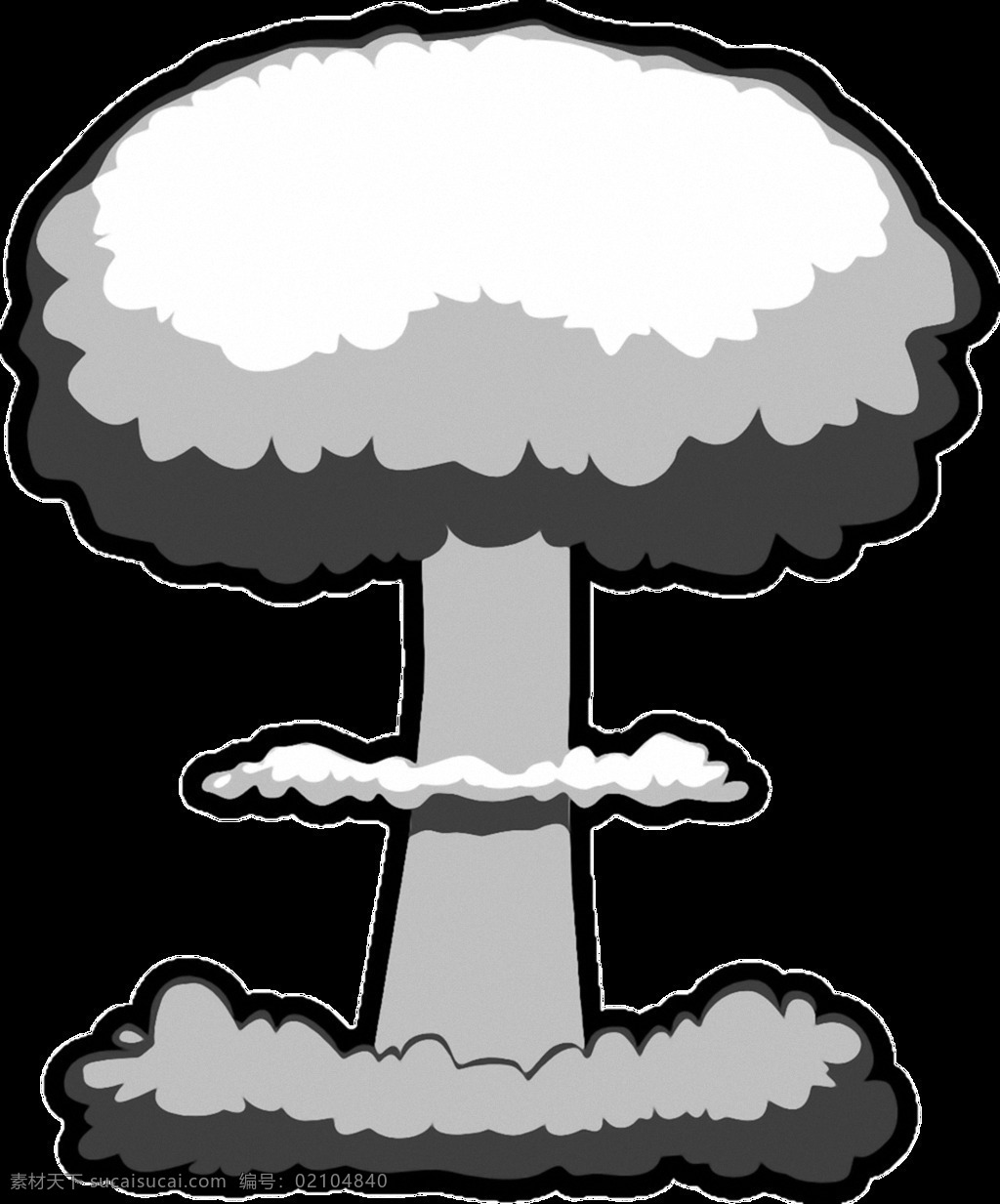 手绘 黑白 蘑菇云 免 抠 透明 黑白蘑菇云 爆炸 效果 爆炸效果海报