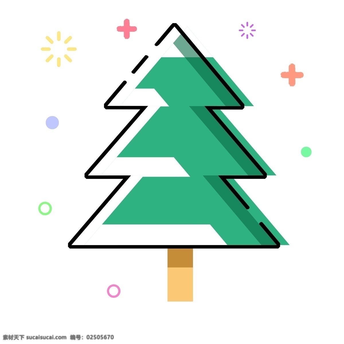 圣诞节 meb 可爱 极 简 扁平化 风格 雪 树 松树 冬天 极简 雪树