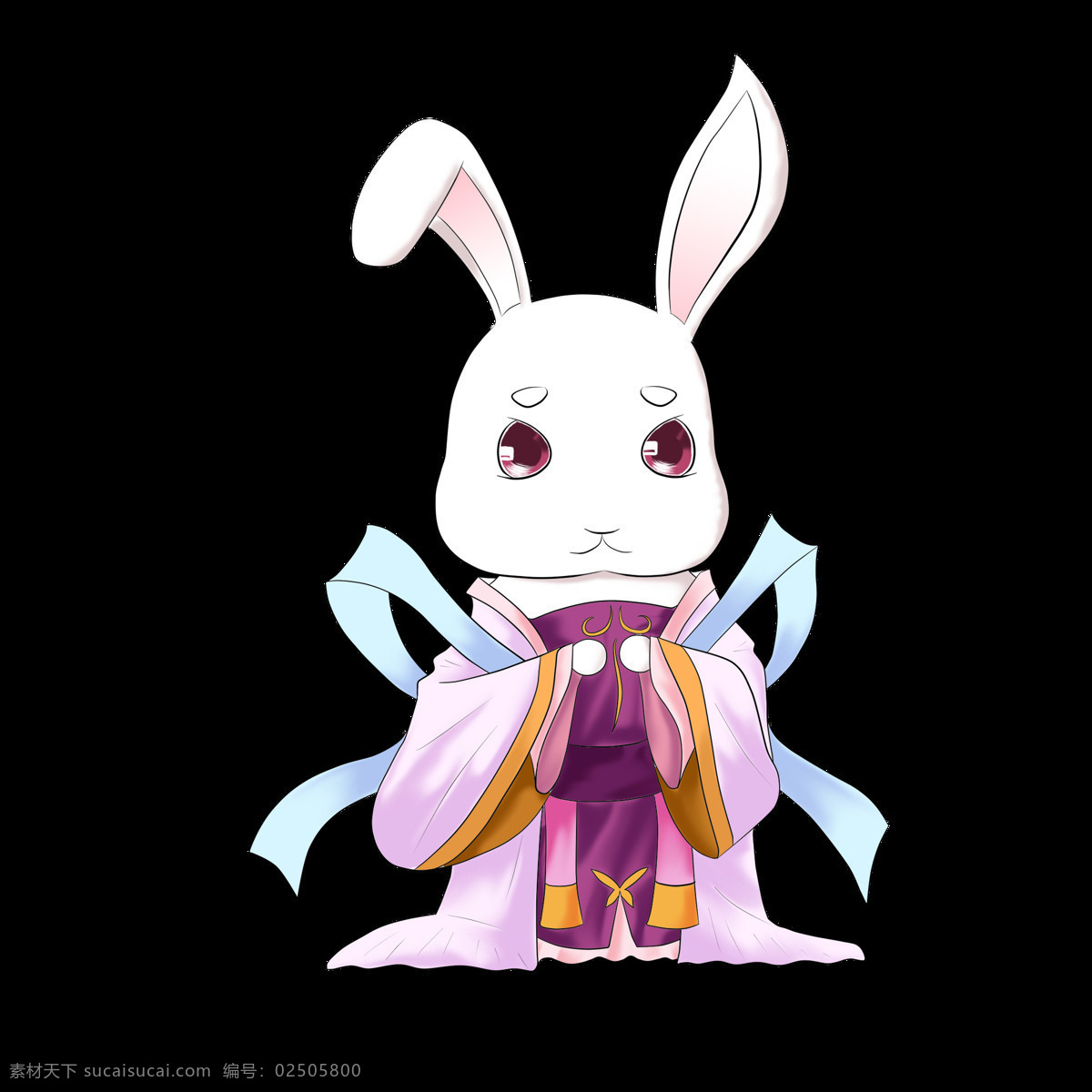 中秋节 可爱 玉兔 传统 服饰 兔子 商用 元素 原创 节日