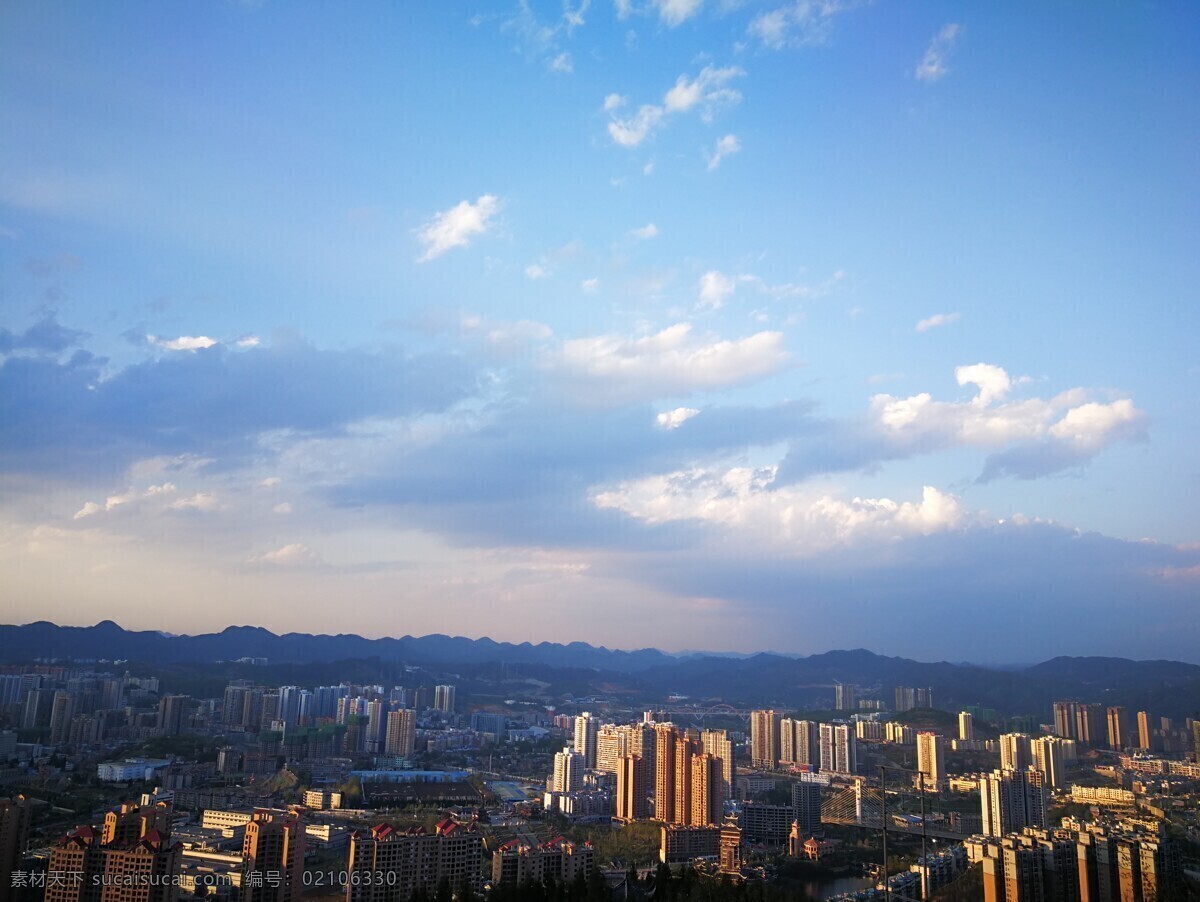 城市 蓝天 白云 毕节 晴朗 旅游摄影 国内旅游