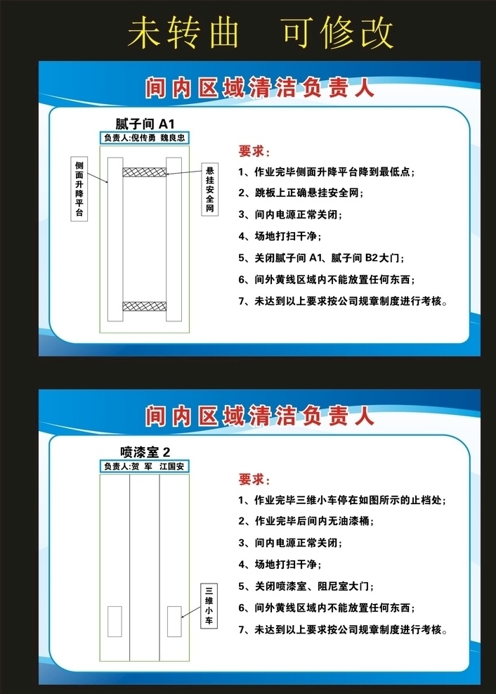 重庆路用贸易 区域 清洁 负责人 涂装车间 车间过道 辅材间 区域清洁 清洁负责人 考核制度表 考核制度 企业工厂管理 企业管理 工厂管理 企业 工厂 管理 公司管理 安全环保 质量问题 工厂生产 负责区域 企业海报 工厂海报 公司海报 企业展板 工厂展板 公司展板 蓝色背景 蓝色背景框 矢量 宣传海报类