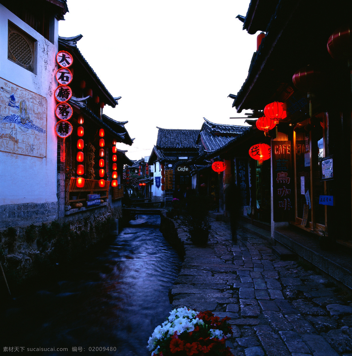 丽江 旅游 客栈 红灯笼 傍晚灯笼 华灯初上 丽江民居 丽江客栈 灯火辉煌 云南丽江 古城 小桥流水 青石板 云南旅游 国内旅游 旅游摄影
